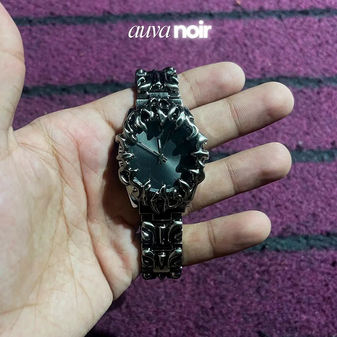 Alabaster Claw Watch – Luxury Minimalist Timepiece with Emerald Accent Design - AuvaNoirAlabaster Claw Watch – Luxury Minimalist Timepiece with Emerald Accent Design