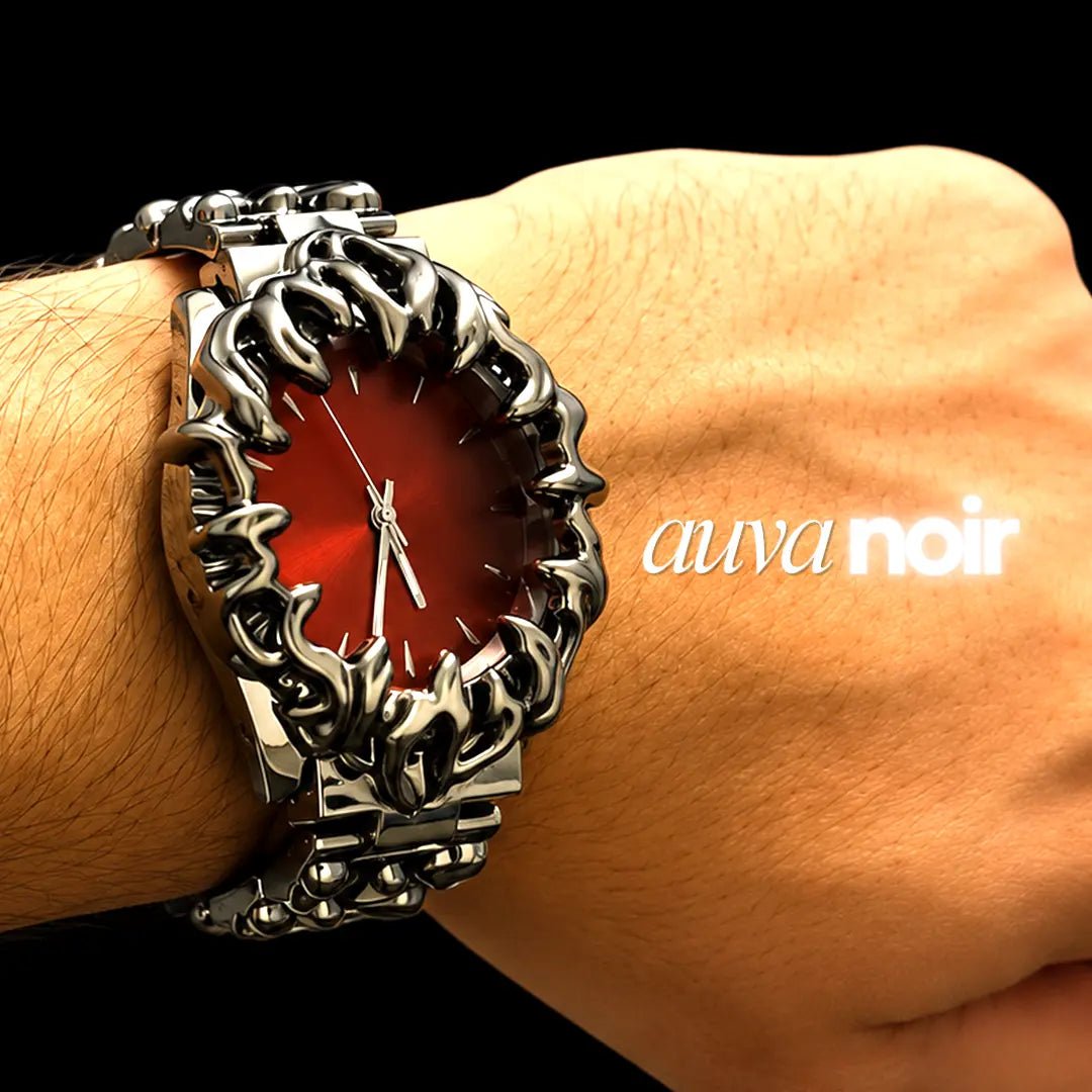 Alabaster Claw Watch – Luxury Minimalist Timepiece with Emerald Accent Design - AuvaNoirAlabaster Claw Watch – Luxury Minimalist Timepiece with Emerald Accent Design