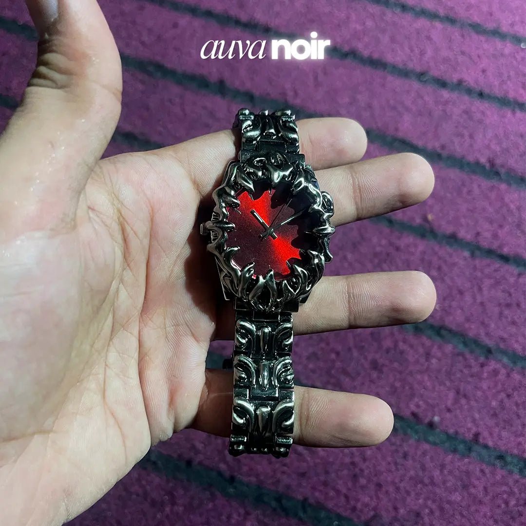 Alabaster Claw Watch – Luxury Minimalist Timepiece with Emerald Accent Design - AuvaNoirAlabaster Claw Watch – Luxury Minimalist Timepiece with Emerald Accent Design