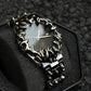Alabaster Claw Watch – Luxury Minimalist Timepiece with Emerald Accent Design - AuvaNoirAlabaster Claw Watch – Luxury Minimalist Timepiece with Emerald Accent Design